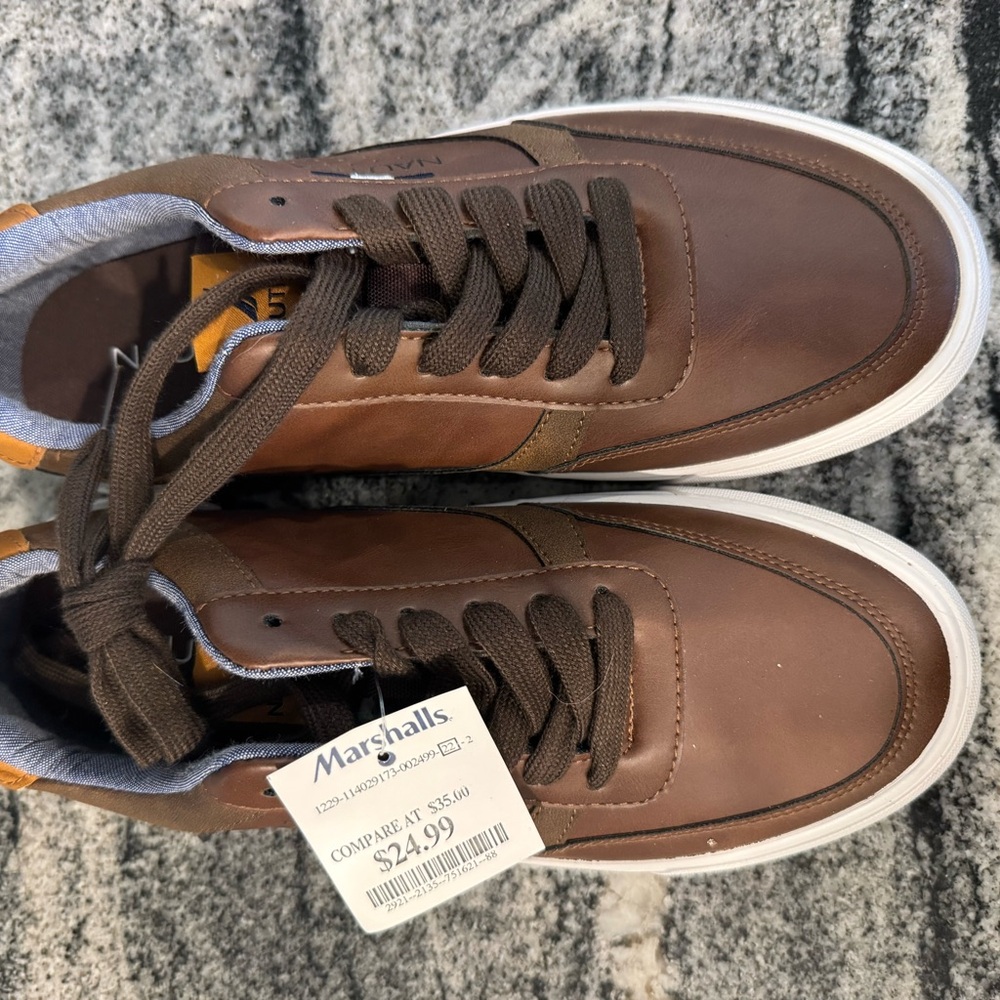 Nautica Men's Brown and Tan Sneakers